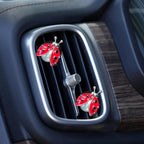 Ladybug Car Accessories,2pcs Lady Bug Air Vent Clips Car Air Fresheners,Refillable Animal Decoration Diffusers,Girly Rhinestone Dashboard Charms for Women Teens