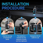 Featwell Car Air Freshener, Air Freshener Diffuser Three Adjustable Modes, Aromatherapy Machine Rechargeable (Black)