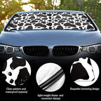 Windshield Sun Shade Foldable Car Front Window Covers for Car Accessories Sun Heat UV Rays Visor Protector Protection for Universal Cars SUV Truck(Cow Print)