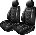 Car Seat Cover for Ford Explorer 2000-2025, Waterproof Durable Compatible Airbag, Premium Leather Seat Protector(2 Seats Standard,Black White)