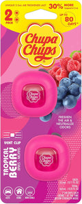 Chupa Chups Car Air Freshener, Tropical Berry - Long Lasting Car Fresheners with Fun Scents, Colorful and Vibrant Air Freshener for Car, Unique Car Freshner Perfume Deodorizer Refresher Fragrance