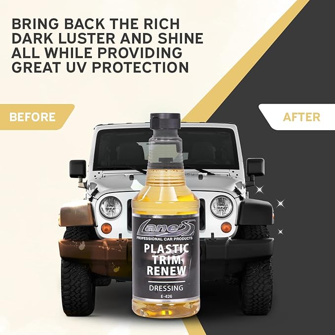 LANE'S Plastic Restorer, Trim Restorer Automotive, Faded Bumper Restorer, Durable Protection (16 oz)