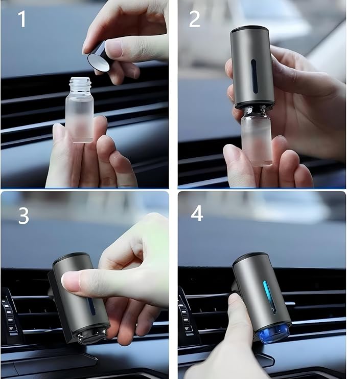 Car Air Freshener Refills，Refreshing and Pleasant Scent，Universal Fit for Air Vent Smart Car Fresheners, 0.34 Fl Oz (Pack of 10), Icy fresh