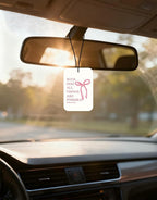 Pink Bow Car Fresheners, 4pcs Christian Car Accessories Interior, Mirror Decor For Women, Air Freshener Hanging For Bathroom Dorm Books Bedroom Drawer, Pink Girly Accessories Gifts For Girls -03