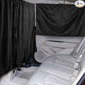 Set of 3 Car Privacy Curtains - 95% Light Blocking Fabric Rear Seat & Side Windows Divider Curtain Baby Shades, Wide Sedan SUV Sunshade Screen Covers for Travel Camping Nap Sleeping