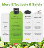 Refrigerator Deodorizer, Fridge Odor Eliminator Lasts for 10 Years, Household Essentials Travel Size Air Purifiers, More Effective Than Baking Soda and Bamboo Charcoal Air Purifying Bag, Black