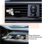 Shiny Bee Car Air Freshener Dashboard Outlet Vent Clips，Pearl Diamond Bee Car Perfume Car Air Conditioner Air Outlet Decoration Aromatherapy Clip，Bling Bee Charms Rhinestone Auto Interior Decorations Accessory