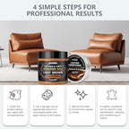 Leather Recoloring Balm with 100ml Mink Oil Conditioner | Black Repair Kit, Dye & Color Restorer for Furniture, Sofa, Car Seats, Bags | Restore Faded & Scratched Surfaces