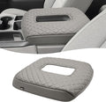 KBH Center Console Armrest Cover for 2019-2026 Chevy Silverado & GMC Sierra, Middle Console Lid Covering Protective Pad, PU Leather Accessories, Anti-Scratch, Gray (Fits Jump Seat Console Only)