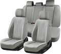 FLORICH Car Seat Covers Full Set Leather Seat Cover for Cars Full Coverage Seat Cover Waterproof Universal Seat Cover for Cars Seats Protector Cushion Universal Fit for Most Cars SUV Trucks, Gray
