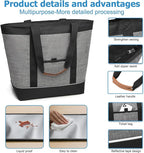 Insulated Cooler Bag Leakproof Thermal Insulation Collapsible Cooler Tote with Zippered, Reusable Cooler Bags