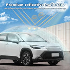 Kairiyard 2Pcs Car Windshield Sun Shade, 240T Thickened Foldable Sun Shade for Car Windshield Blocks Sun, Heat, Keep Vehicle Interior Cool (57.09x 31.5inch)