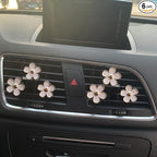 6 Pieces Daisy Air Vent Clips Flower Decoration Car Air Freshener Clips Air Conditioning Outlet Clip Charm Colorful Car Interior Decor Accessories for Girls Women