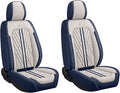 Premium Nappa Leatherette Car Seat Cover Set Custom Fit for Honda CR-V CRV 2000-2023 2024 2025 2026 Water-Proof Breathable Faux Leather Seat Cushion Protectors (Front 2 Seats,Beige Blue)