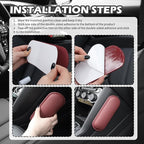 2PCS Leather Car Door Armrest Pad with Memory Foam,Comfort Car Elbow Rest Pad for Soothing Sore Elbows & Knees,Self-Stick Car Arm Rest Cover Pad Fit for Doors/Armrests Boxes (Black)