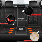 TTX LIGHTING Car Seat Covers fit for VW/Volkswagen Passat 1999-2022 Full Set: Premium Leather Automotive Seat Cover with Airbag Compatible Waterproof (5 Seats, Redline)