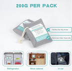 Nature Fresh Air Purifier Bags, Activated Charcoal Air Purifying Bag,Moisture Absorber,odor eliminator,Natural Car Air Freshener,Shoe Deodorizer,Odor Eliminators For Home, Pet, Closet (200g*4)