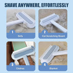 Pet Hair Remover 4 in 1- Reusable Long Handle Dog Hair Remover Brush, Washable Lint Cleaner for Dog and Cat Hair, Gentle on Furniture, Multifunctional Hair Removal Brush, 2 Pcs Carpet Scraper