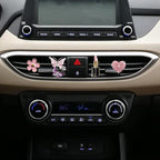 Butterfly Daisy Air Vent Clips, Bling Butterfly Flower Car Air Fresheners Vent Clips Car Diffuser Vent Clip Rhinestone Car Decoration Interior Decor Cute Accessories for Women