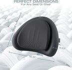 Skechers Lumbar Pillow Premium Memory Foam,Double-Layer-Office Chair Cushion for Tailbone Pain Relief,Butt Pillow for Office Chair,Car seat Cushion,Long Sitting Office Workers,and Car Drivers,Black