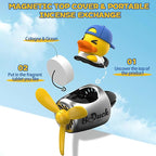 Car Air Freshener Yellow Duck Pilot Car Diffuser Rotating Propeller Automotive Auto Vehicle Air Outlet Fan Creative Car Perfume Fragrance Decoration Comes with 4 Fragrant Tablets