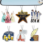 Historical Musical Hamilton Merch Car Air Freshener Pads 6 PCS,Cute Car Accessories Mirror Decor Gifts for Musical Fans,Multi-Scent Air Freshener Pads for Car,Closet,Bathroom,Bedroom & Office