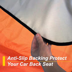 Back Seat Cover for Car Trucks Van SUV,Waterproof Rear Bench Towel Seat Covers for Dogs and Kids,Automotive Backseat Protector (Orange)