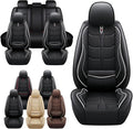 Leather Car Seat Covers Fit for Toyota C-HR CHR 2018-2024, 5 Seater Car Seat Cover, Premium Waterproof, Scratch Resistant Car Interior Accessories (Full Set Black White)