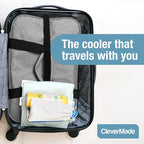 CleverMade Collapsible Insulated Cooler Bag – Leakproof Soft Cooler for Beach, Travel, Car – Bottle Opener