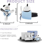 Car Air Fresheners Cute Cartoon White Puppy Pilot Car Diffuser Rotating Propeller Automotive Air Outlet Fan Creative Car Perfume Decoration Funny Car Interior Accessories