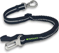 Dog Seat Belt for Car, 3-in-1 Adjustable Dog Seat Belt with Carabiner, Latch & Buckle, Heavy Duty Dog Car Harness Tether with Bungee Buffer, Pet Safety Restraint for Small Medium Large Dogs