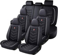 Car Seat Cover 7 Seats for Hyundai Palisade 2020-2025, Durable Wear Resistant Waterproof Sport Seat Cover, Breathable No Odor Premium Leather Vehicle Seat Covers.(Standard,Black White)