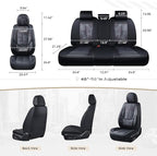 Coverado Seat Covers, Car Seat Covers Full Set, Leather Seat Covers for Cars, Car Seat Protector, Black Car Seat Covers Front Seats and Back Seats Universal Fit for Most Cars Camo