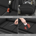 AOMSAZTO Custom Fit Seat Covers for Jeep Wrangler: JL 2018 2019 2020 2021 2022 2023 2024 4-Door Waterproof Leather Car Seats Cover Full Set