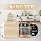 8.5oz Leather Recoloring Balm with 100ml Mink Oil,Beige Leather Repair kit for Furniture and Car Interior,Leather Couch Scratch Repair,Leather Dye Paint,Mink Oil for Leather