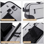 Living in a Bubble Seat back Organizer – Magnetic Toiletry and Cooler Pouch, Cordura Car Backseat Storage with Device Holder & Hooks, Multi-Compartment Utility Bag for Campervans & Family Travel