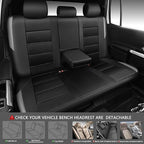 CAR PASS Memory Foam Car Seat Covers Full Set,Breathable Mesh Thick Seat Covers for Car,Gray Metal Film Leather Seat Covers,Universal Automotive Comfort for Most Car,Truck,Airbag Compatible,Black Gray