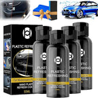 RJDJ Plastic Restorer for Cars, Trim & Exterior – Plastic Revitalizing Coating Agent, Restores Faded Plastic, UV Protection, Car Shine Refurbishing Solution (50ml-4pcs)