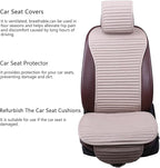 Suninbox Car Seat Covers Universal Car Seat Covers Pads Mat,Buckwheat Hull Bottom Seat Covers for Cars,Cooling Seat Covers Breathable Comfortable Ventilated (Beige Front Seat)