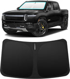 INSAUTO Custom Fit Windshield Sun Shade Accessories for Rivian R1T 2022-2026, Foldable Front Window Sunshade, UV & Heat Reflector, Keeps Interior Cool, Includes Storage Bag