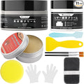 Leather Recoloring Balm Grey, Mink Oil Leather Conditioner & Leather Filler Cream, Leather Repair Kit for Furniture,Vinyl Repair Kit Restore Couches, Car Seats, Purse, Scratch, Peeling, Burn Holes