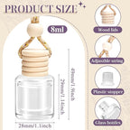 AROIC Car Air Freshener Diffuser Set, 6 Pack Lavender Natural Slow-Release Fragrance, Long Lasting Air Freshener for Women & Men Car Accessories, Hanging Cute Automotive Interior Decor Gift (8ml Each)