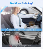 Wigoo 2026 Upgraded Version Suede Car Seat Belt Cover, [Reduces Neck Friction & Enhances Comfort], Soft Shoulder Pad Protector, Auto Interior Accessories,(2 Packs, 13.9Inch), Grey
