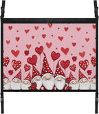 Generic Gnomes Hearts Car Ceiling Cargo Net Pocket Storage Net,31.69"x24.02" Adjustable Strap to Reduce Sagging Car Roof Storage Organizer, Car Camping Essentials Valentine's Day Decorations