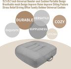 15.7x15.7 inch Adjustable Thicknes Universal Booster seat Cushion Portable Design Breathable mesh Design Improve Vision Improve Sitting Posture Stress Relief Driving Office Family Outdoor-Gray