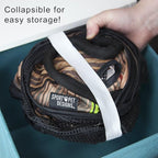 SportPet Designs Pop Open Cat Carrier, Soft-Sided Collapsible Travel Carrier for Cats up to 15 lbs, Lightweight Portable Design with Mesh Ventilation & Secure Zippers, Patterned Live Cat