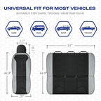 Skechers Memory Foam Seat Covers,Leather Car Seat Covers, Ultimate Comfort & Support Seat CoversFull Sets,Airbag Compatible, Automotive Universal Fit Most for SUVs, Vans, Sedans, Cars, Trucks,Gray
