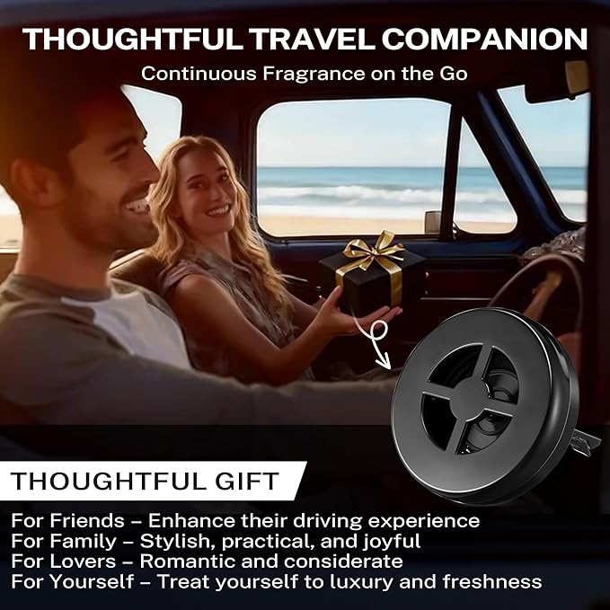 Car Fragrance Holder Compatible with Bath & Body Works Refills (Not Included), Air Freshener Vent Clip or Visor Clip, Refillable Scent Holder, Easy to Open Car Diffuser Accessory