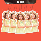 5Pcs Custom Air Fresheners with Picture, Customized Photo Air freshener for Car Personalized Double Sided Hanging Air Freshener Car for Bedroom Bathroom Gifts for Him (5pcs-Crop)