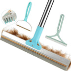 Vivifying Carpet Rake Pet Hair Remover Set, 56” Adjustable Long Handle Plus 2 Handheld Tools, Deep Cleans Pet Hair from Carpets, Rugs, Mats & Upholstery